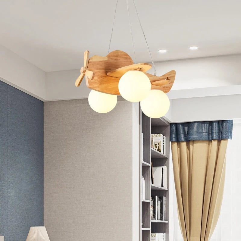 lustre en bois pour chambre d'enfant suspension décorative