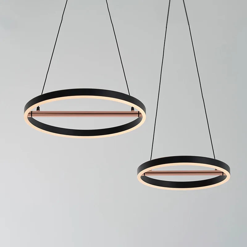 suspension rétro en fer avec bande led pour éclairage intérieur