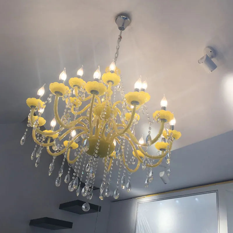 lustre en cristal fantaisie pour mariage moderne élégant