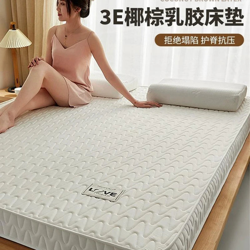 matelas en latex coco épais pour lit étudiant et tatami