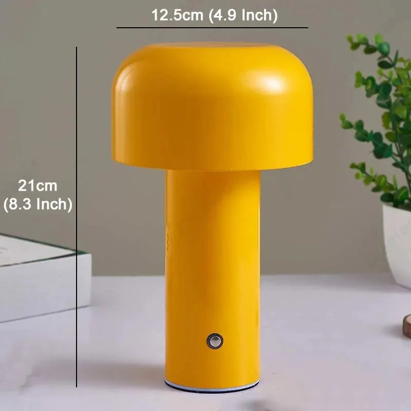 lampe à poser champignon led rechargeable ambiance tactile portable