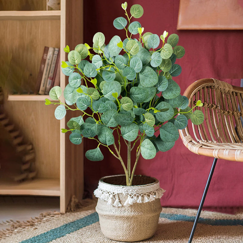 plantes d'eucalyptus artificielles pour décoration intérieure et extérieure