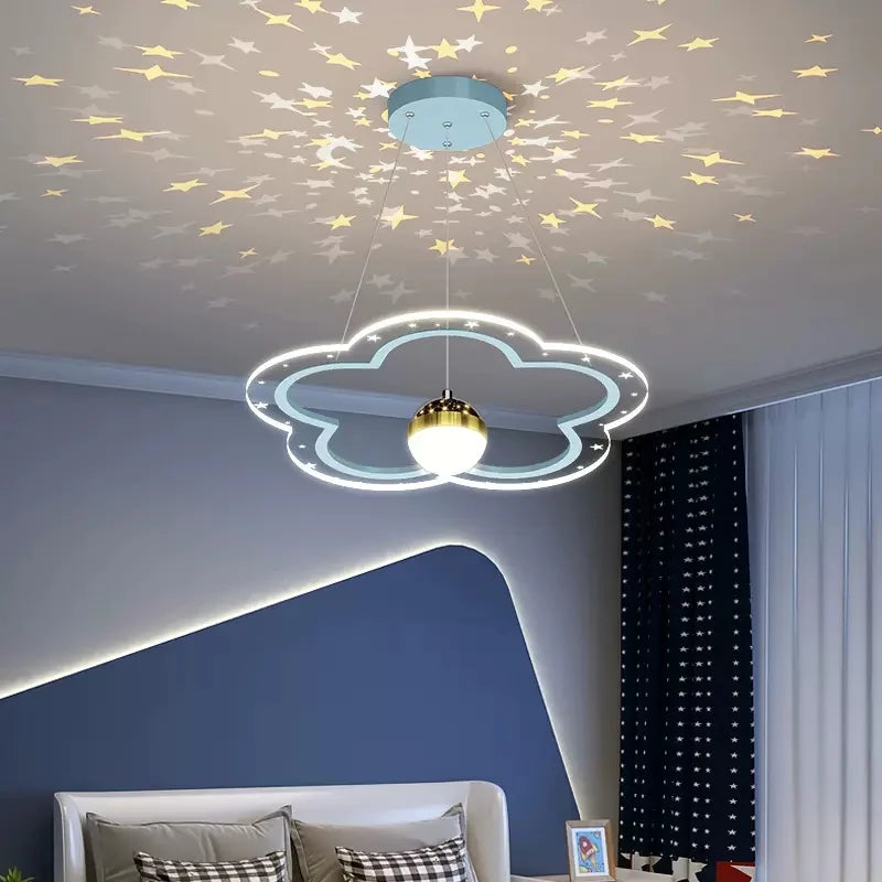 lustre moderne en forme d'étoile pour chambre d'enfant décorative