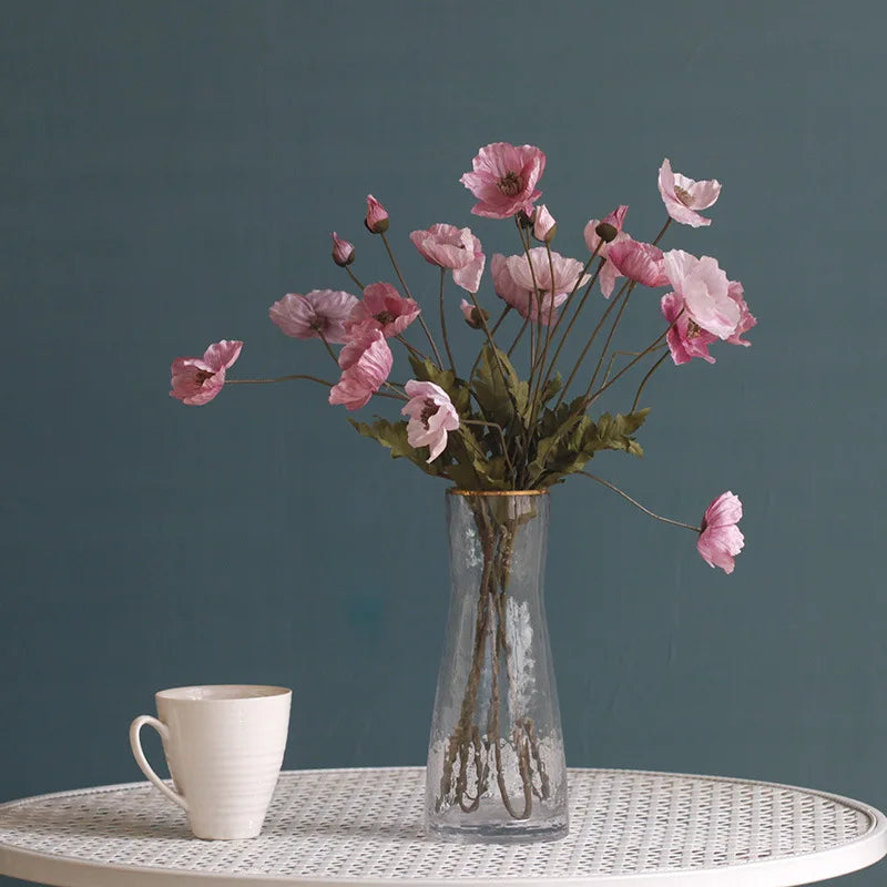 fleur artificielle coquelicot pour décoration de fête et jardin