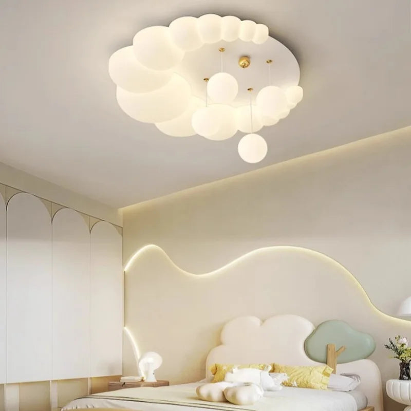 plafonnier romantique à bulles pour chambre d'enfant moderne