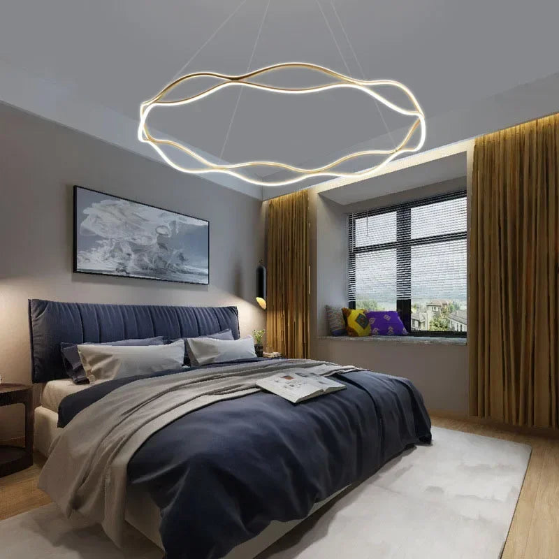 suspension moderne à led pour décoration intérieure élégante et luxueuse