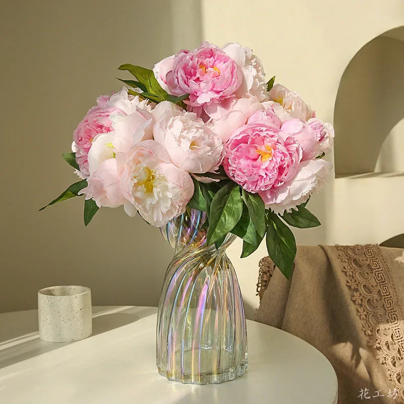 bouquet de pivoines en soie pour décoration élégante intérieure