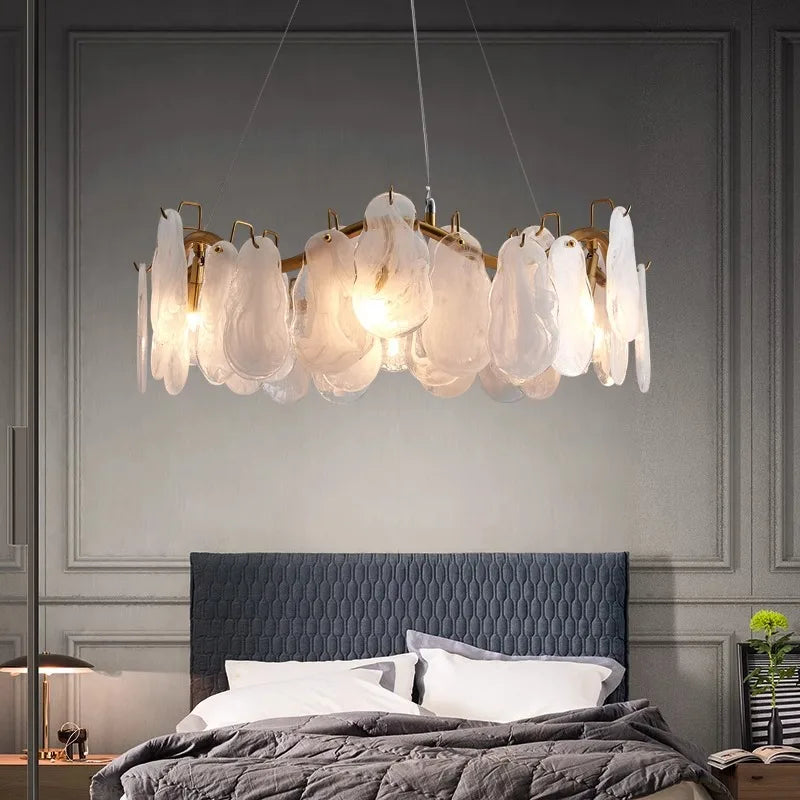 suspension en verre nuage design haut de gamme pour intérieur élégant