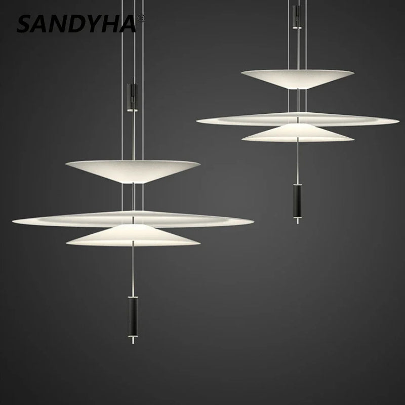 sandyha lustre style soucoupe volante led moderne décoration intérieure