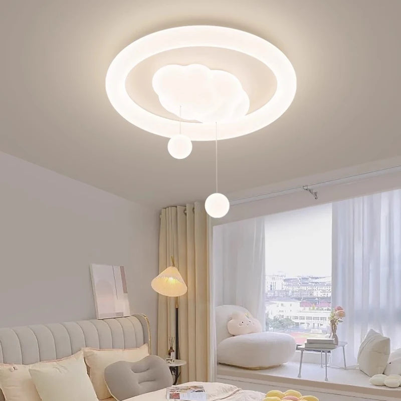 plafonnier nuage pour chambre d'enfant style crémeux et ludique