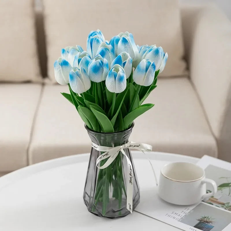 bouquet de tulipes artificielles luxe pour décoration intérieure et mariage