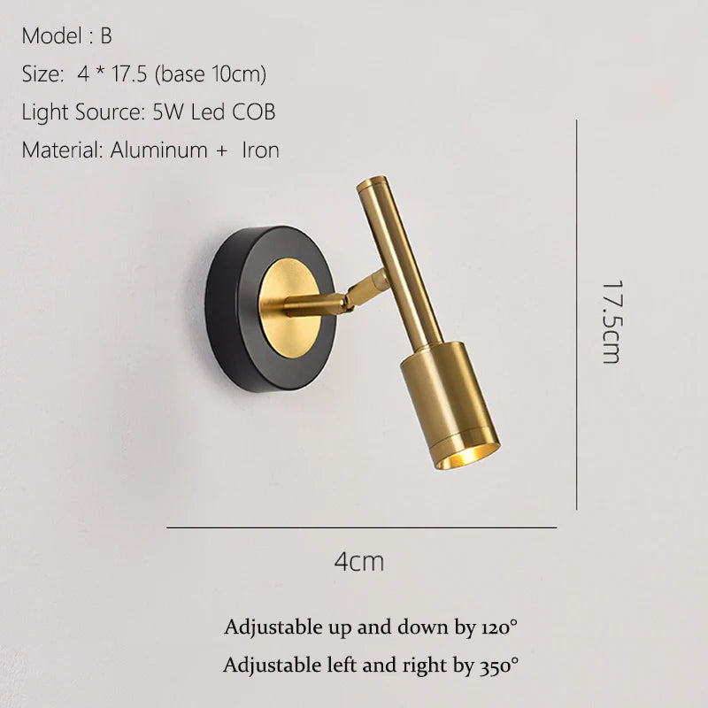 applique murale led moderne réglable style nordique