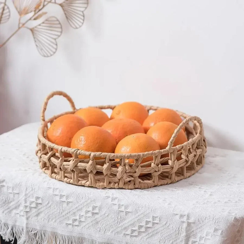 panier à fruits en osier tissé pour décoration et rangement