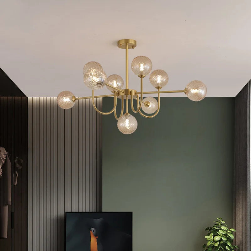 lustre led design moderne en forme de haricot magique