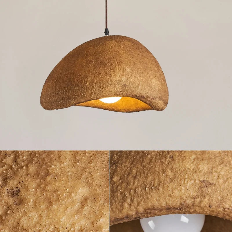 suspension à led wabi-sabi en résine créative pour décoration intérieure