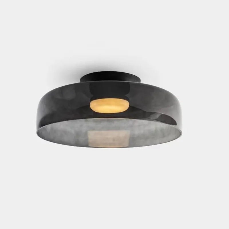 plafonnier led design nordique simple bol en verre luminaire décoratif d'intérieur