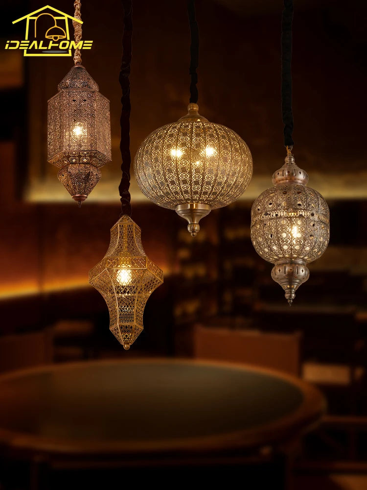 suspension marocaine vintage design pour café et restaurant