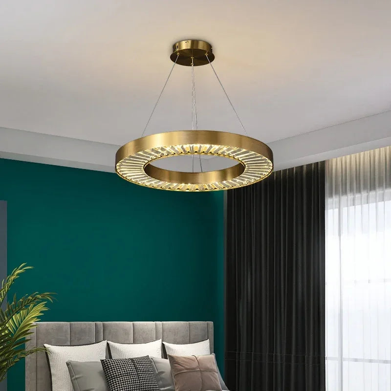 lustre en cristal à led design pour intérieur élégant