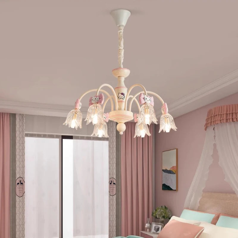 lustre créatif mignon pour chambre de princesse enfant