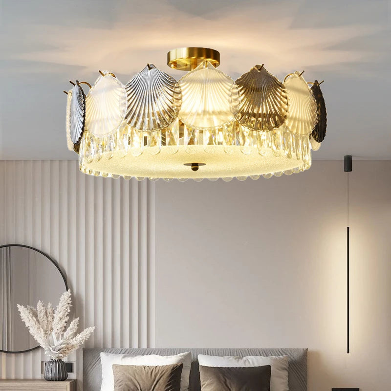 lustre design moderne cristal français led créatif