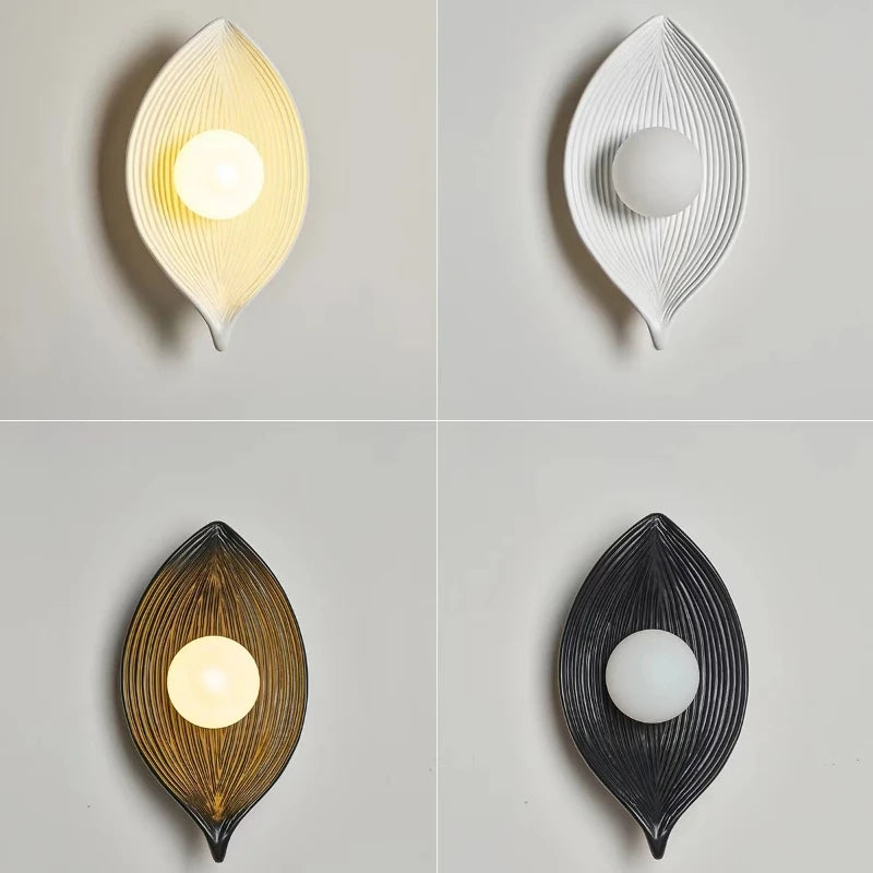 Wabi Sabi-Creative Boat LED Wall Light, Interior Resin Decorative Light, Designer, Hotel, Villa, Cafe, Aisle, G4