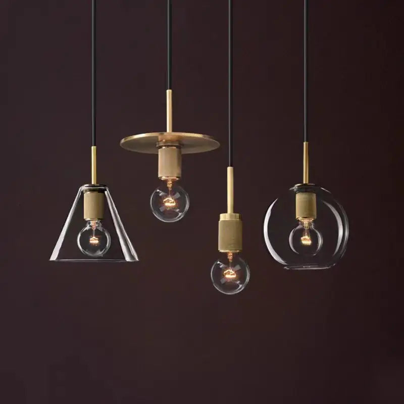 lustre nordique en cuivre minimaliste design luxe pour intérieur moderne