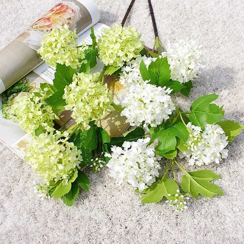 hortensia boule de neige luxe fleurs artificielles pour décoration intérieure