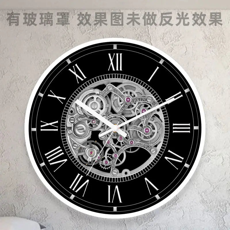 horloge murale rétro silencieuse à quartz pour restaurant américain