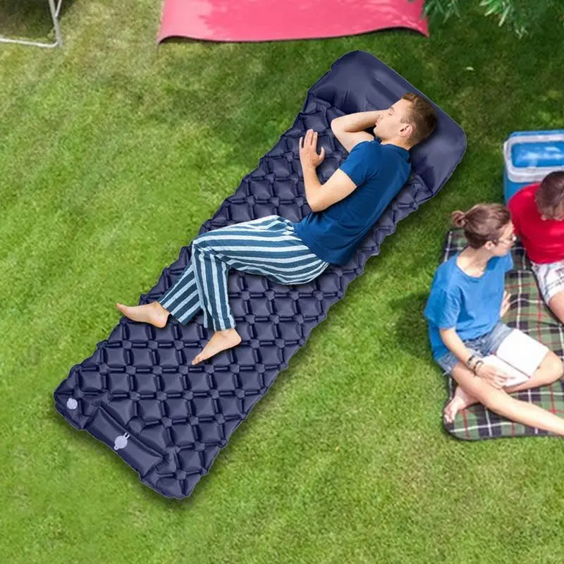 matelas gonflable ultraléger avec oreiller pour camping