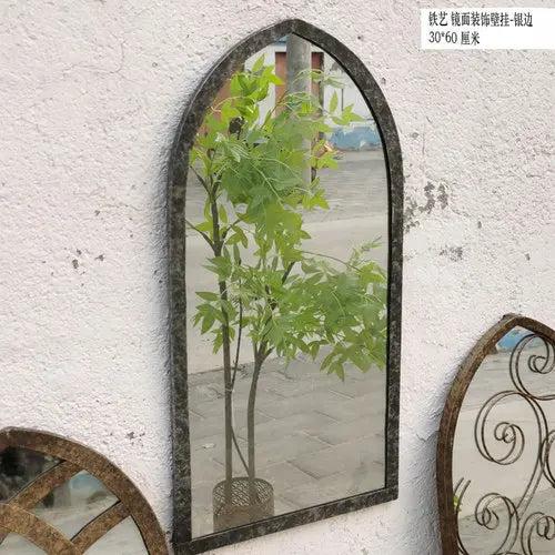 miroirs rétro nordiques en bois pour décoration artisanale murale