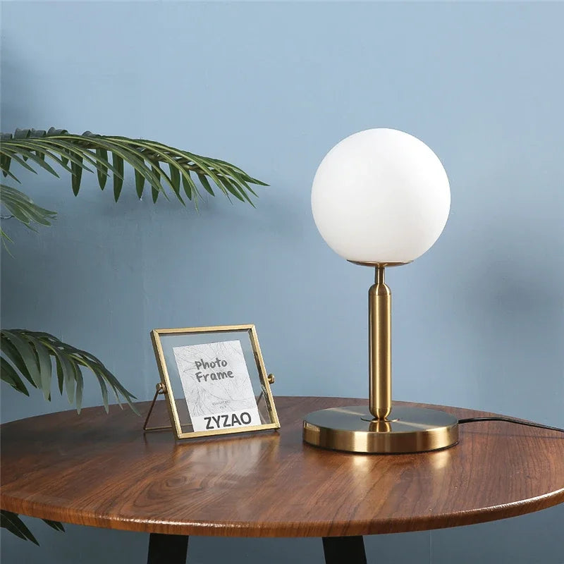 lampe de bureau moderne en verre pour décoration intérieure