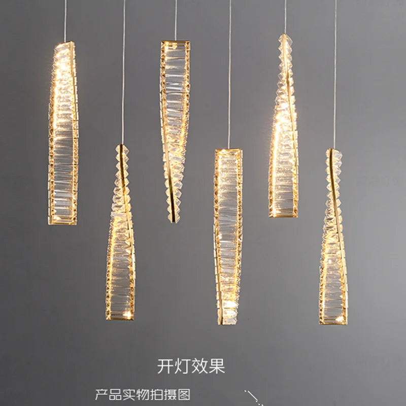 lustre en cristal design moderne pour ambiance élégante