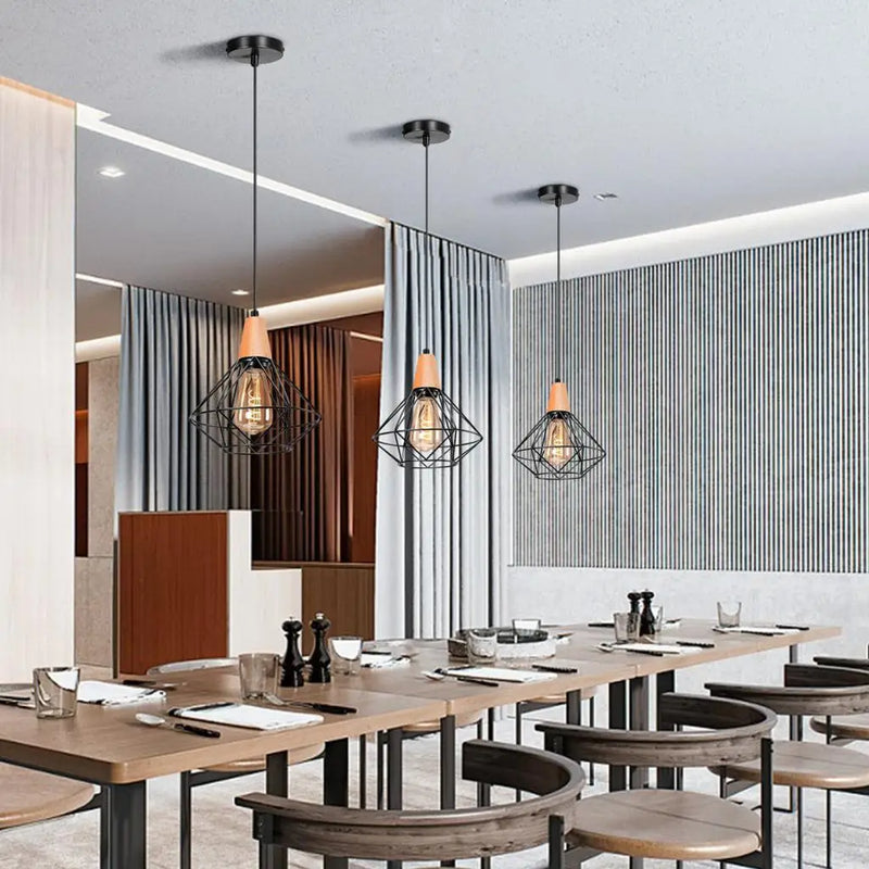 luminaires suspendus en métal style industriel rétro loft pour restaurant bar