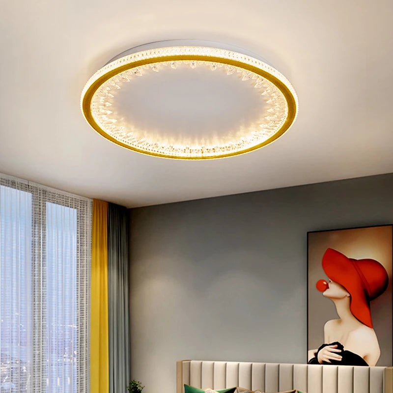 plafonnier moderne à leds avec télécommande design créatif intérieur