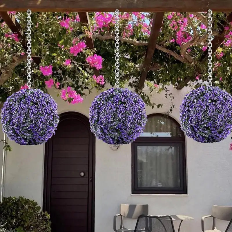 boules de topiaire en gazon artificiel pour décoration extérieure