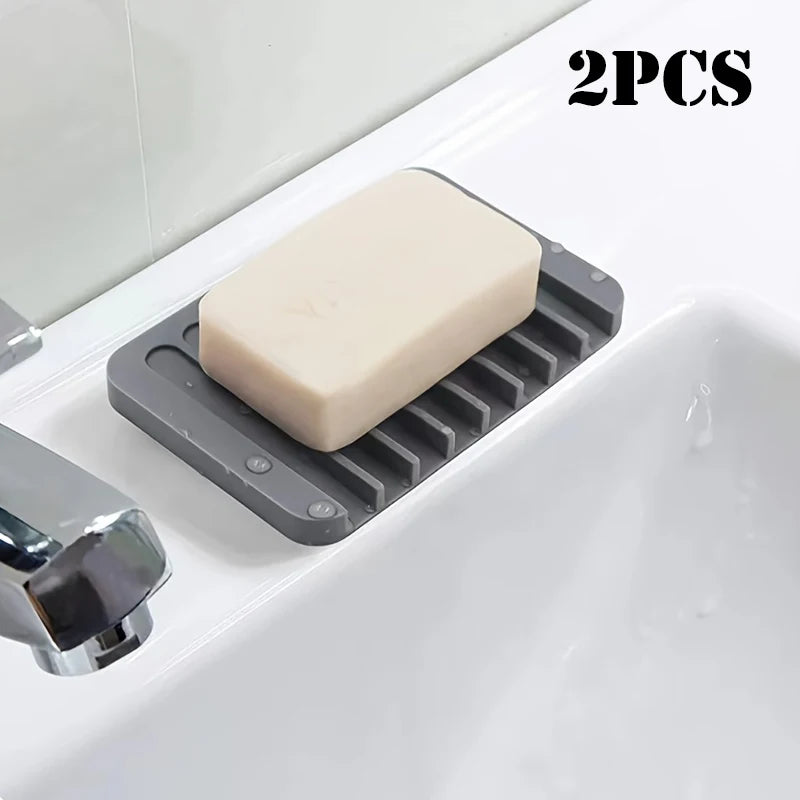 porte-savon en silicone bac auto-drainant pour salle de bain