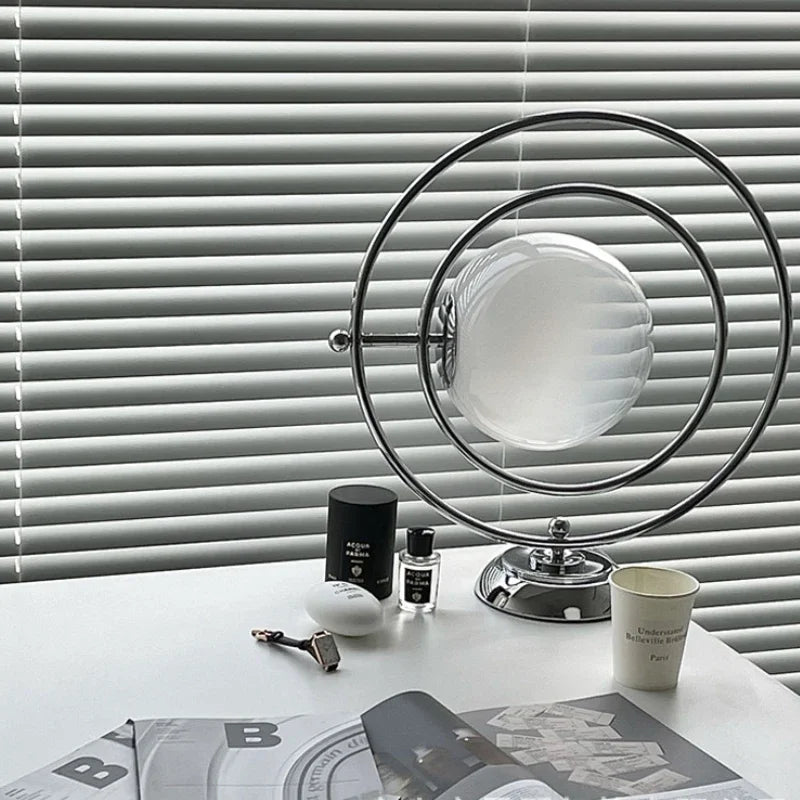 lampe de bureau design italienne en verre rotative élégante