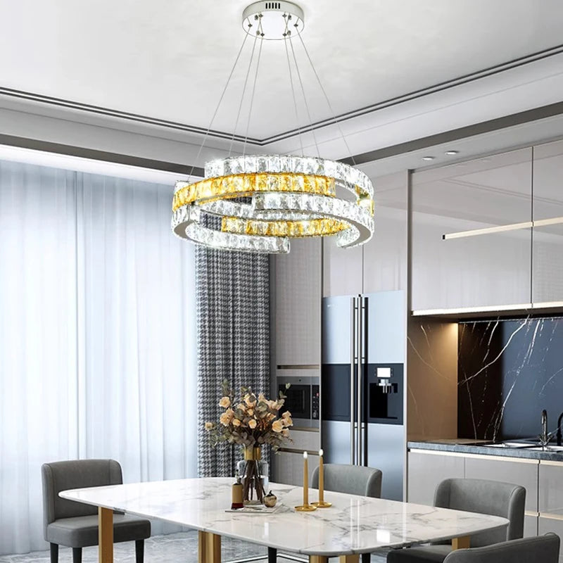 home decorationPendant lights, luxury crystal living room chandelier, dining room Pendant lamp, ceiling light, indoor lighting