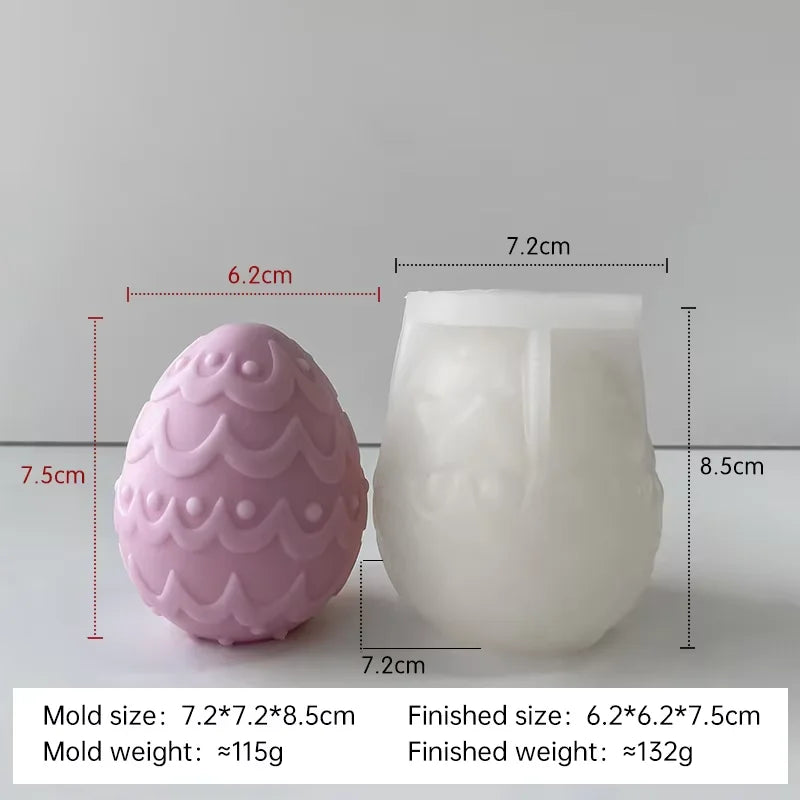 moule à bougie en silicone pour œufs de pâques à créer soi-même