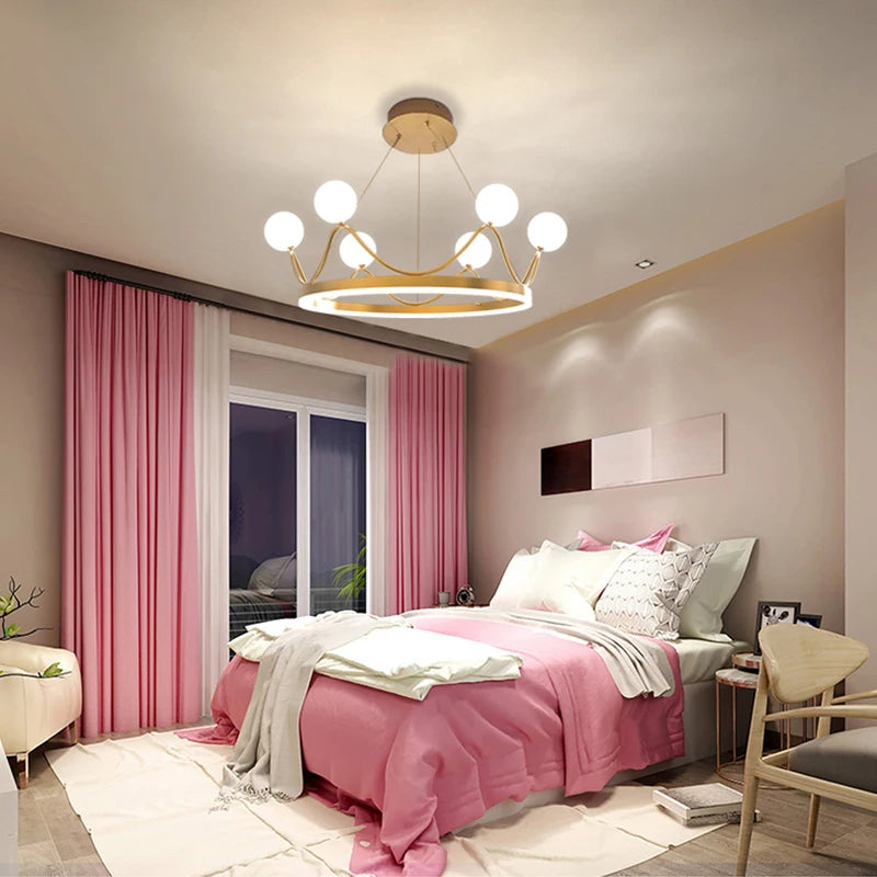 lustre led couronne style moderne décoratif suspension