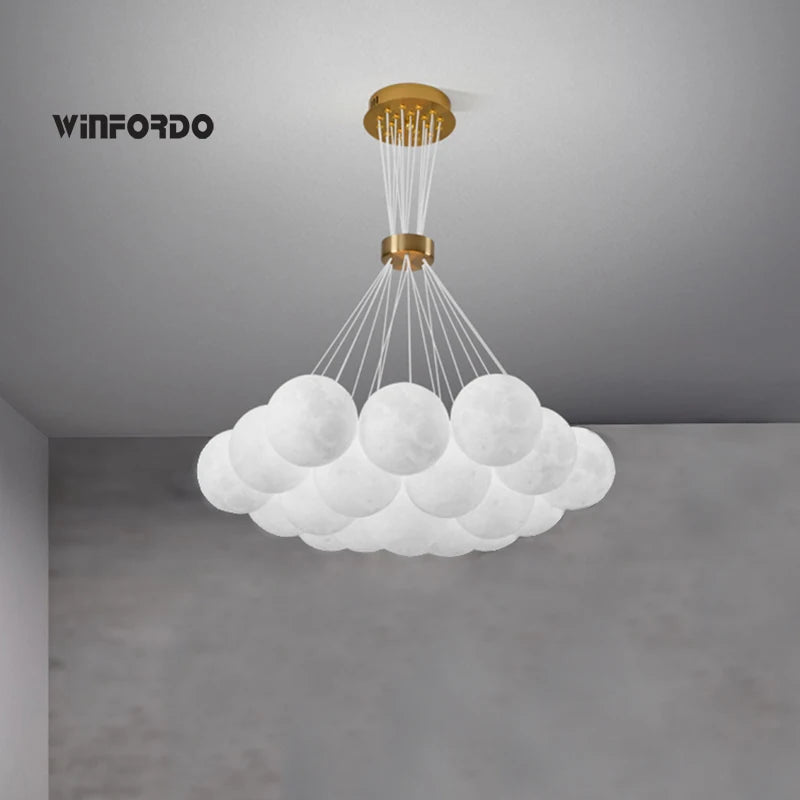 lustre led imprimé en 3d éclairage winfordo suspendu