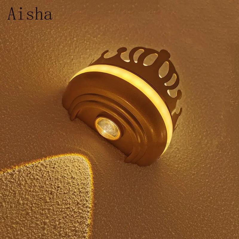 2023 New Crown Wall Lamp LED Outdoor Waterproof Wall Light IP65 Staircase Wall Lamp Children's Bedroom Wall Decoration Sconces