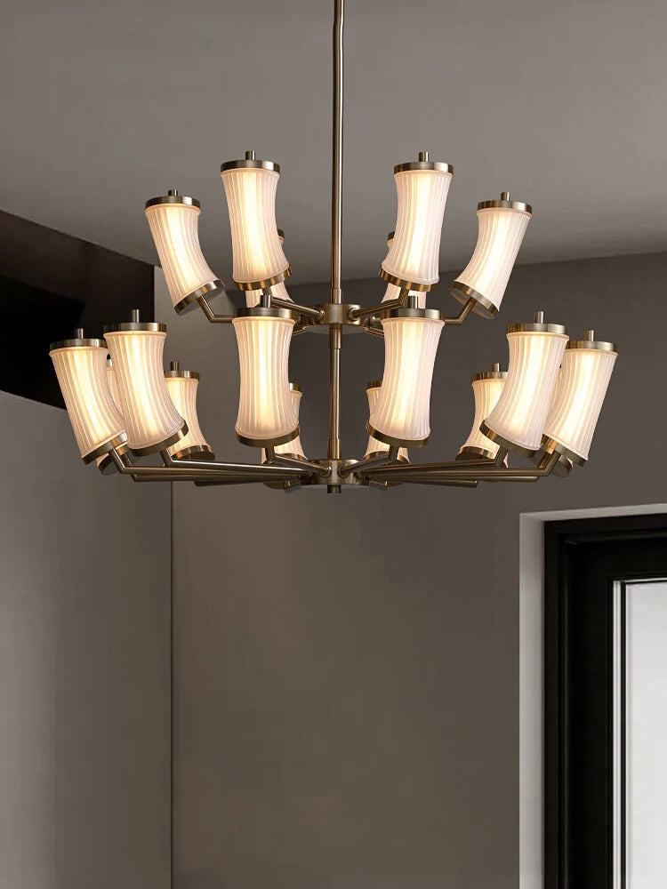 lustre led en verre design moderne de luxe