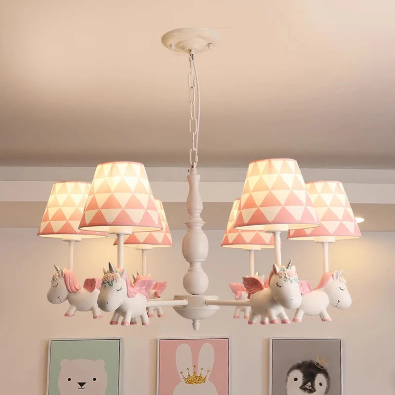 lustre enfant LED rotatif style nordique romantique et chaleureux