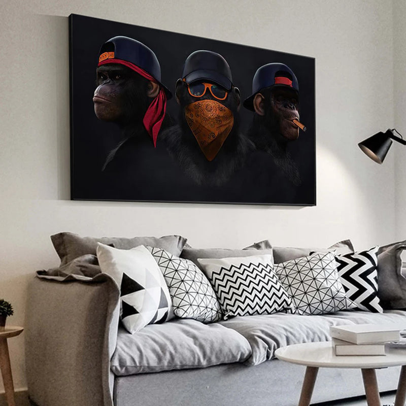 Tableau affiches murales de singe art moderne luxe décoration intérieure