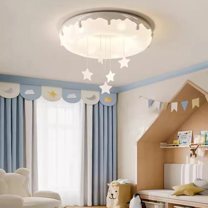 plafonnier en forme de beignet pour chambre d'enfant moderne et chaleureux