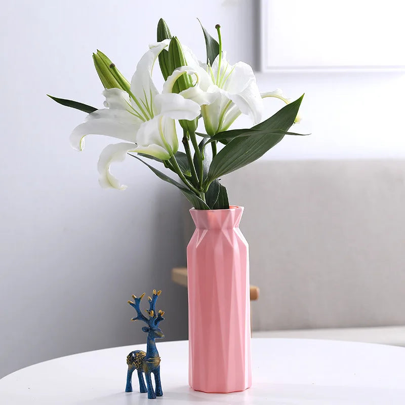 vase moderne en plastique pour décoration florale nordique