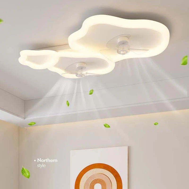 plafonnier led moderne avec ventilateur télécommandé et luminosité réglable