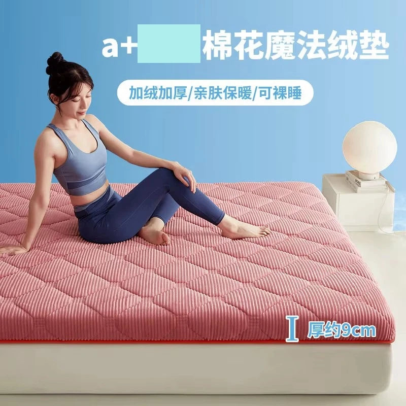 matelas en velours doux pliable pour un confort optimal