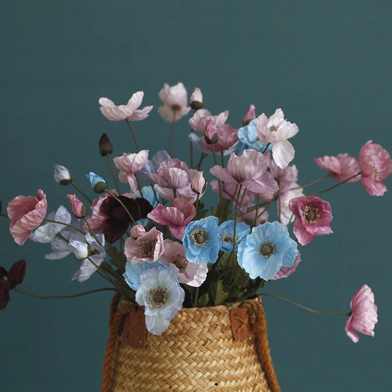 fleur artificielle coquelicot pour décoration de fête et jardin